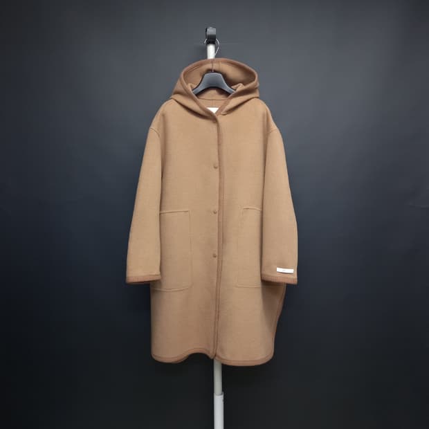 SJSJ 핸드메이드 캐시미어블랜 후드 롱 코트 44-77