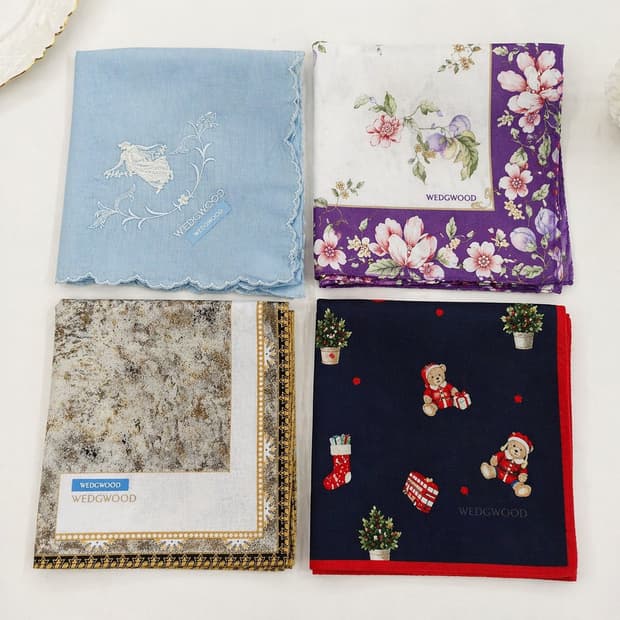 웨지우드(Wedgwood) 손수건 4장 일괄판매