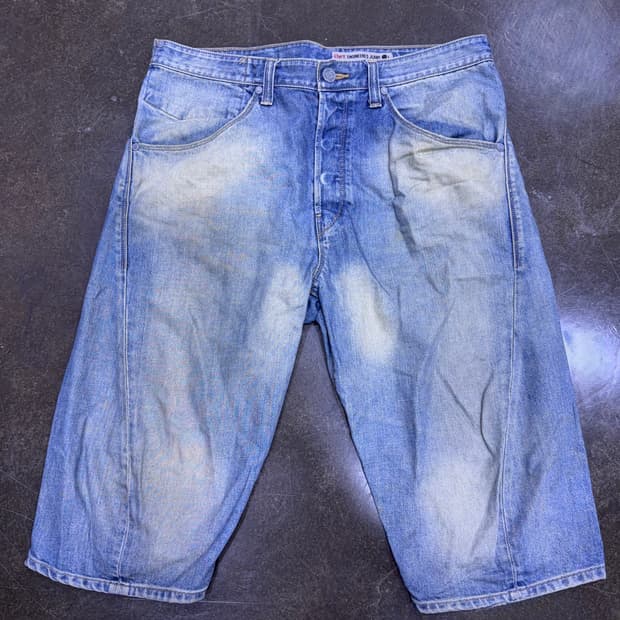 리바이스 엔지니어드진 백 벨트 빈티지 워싱 반바지 데님팬츠 36