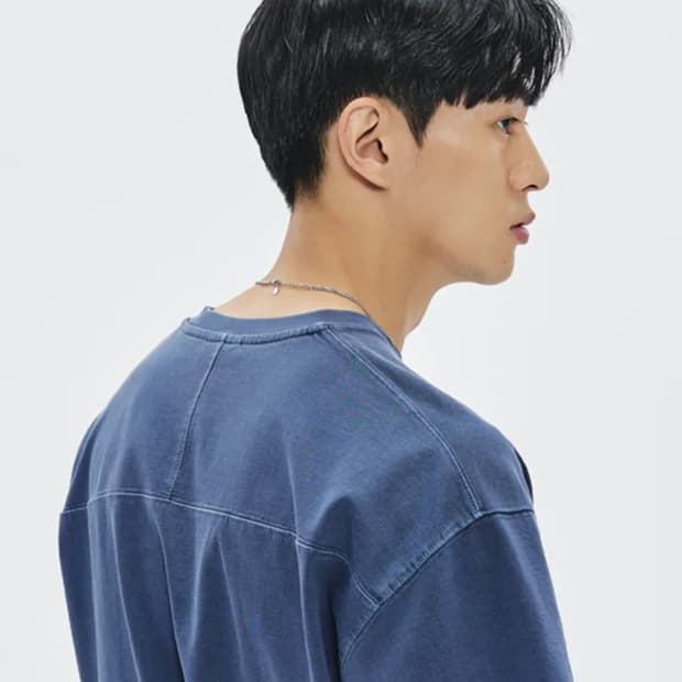 소버먼트 헤비 피그먼트 반팔 미드나잇 블루 M