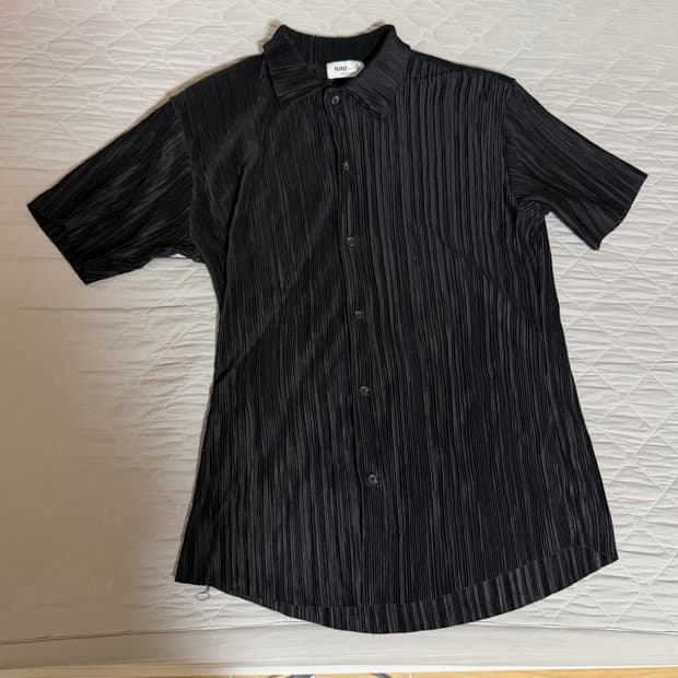 빈티지 여성 반팔 블라우스 셔츠 블랙 M