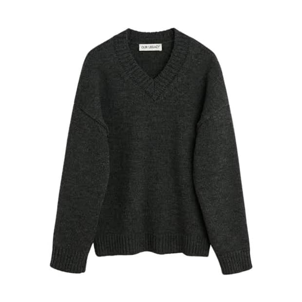 아워레가시 소나 브이넥 니트 애쉬그레이