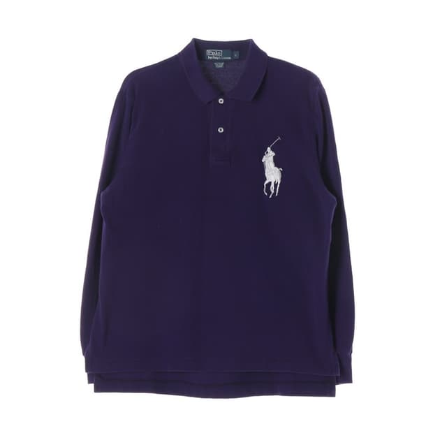 폴로 랄프로렌 빅포니 자수 긴팔 피케 셔츠 L