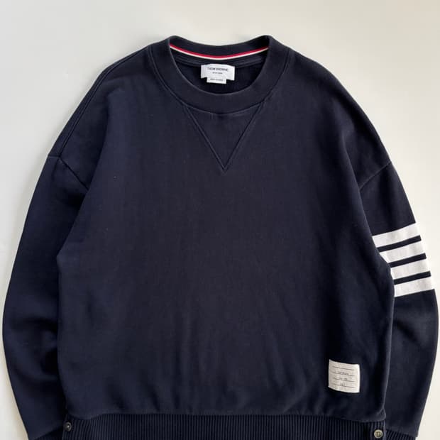 Thom Browne 톰브라운 네이비 스웨트셔츠 