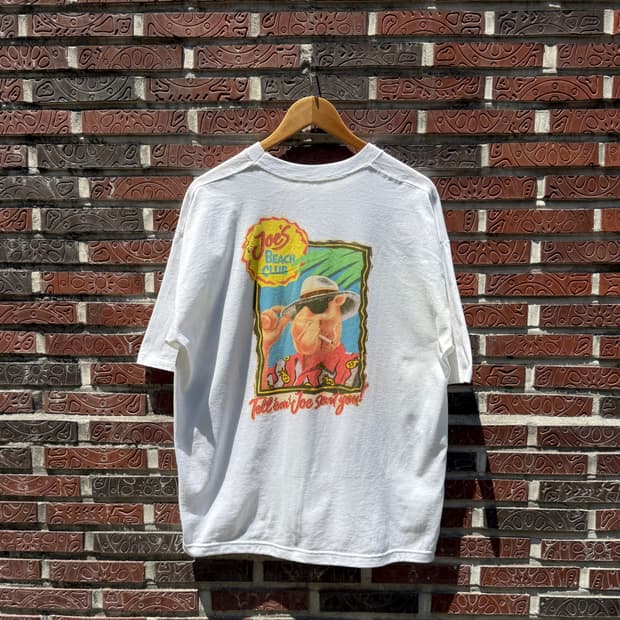 카멜 90s 빈티지 포켓 티셔츠