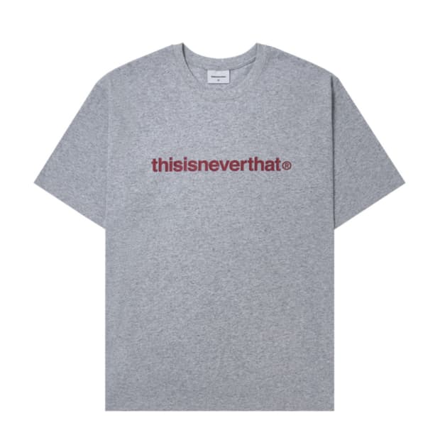 디즈이스네버댓 T-로고 티셔츠 헤더 그레이