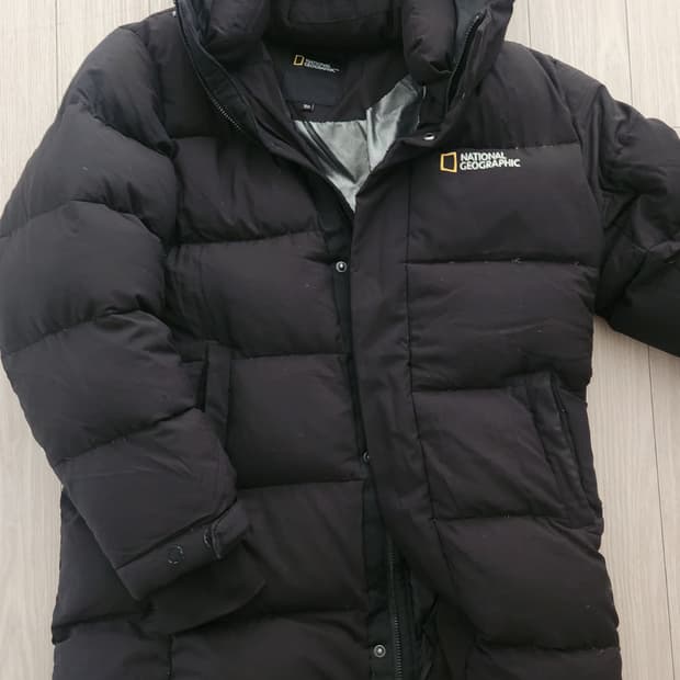 내셔널지오그래픽 블랙 롱패딩 겨울 점퍼 키즈