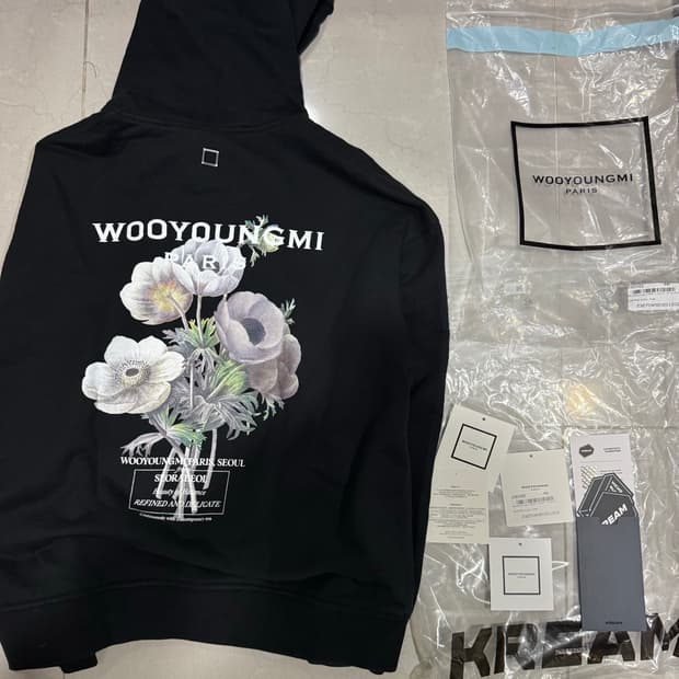 [당일출고,48사이즈] 우영미 플라워 후드티 풀박스