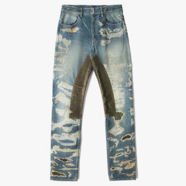 지방시 몰스킨 디스트로이드 데님 32