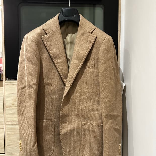 안드레아 서울 링자켓 링마에44 카멜 트위드