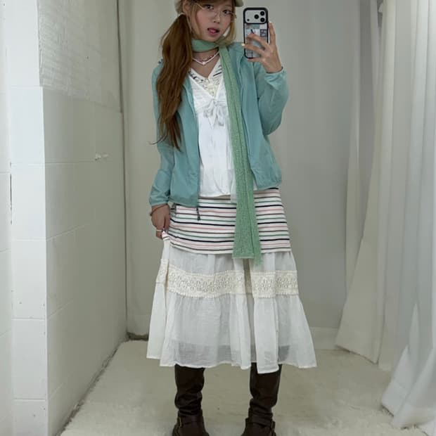 민트 너드 하구미 니혼진 바람막이 코디세트