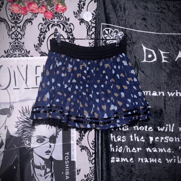 blue kitsch short skirt