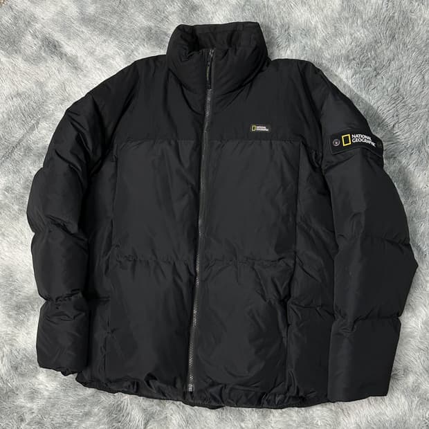 내셔널지오그래픽 인피니움 블랙 숏패딩 L