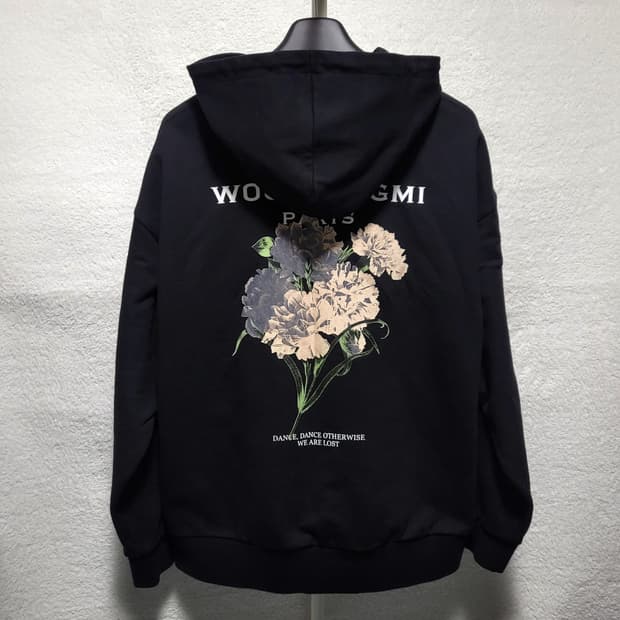 [발색/새상품급] 48 / 21SS 우영미 플라워 백로고 후드티 