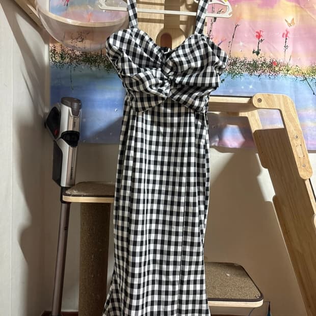 체크 머메이드원피스