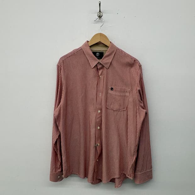 팀버랜드 스트라이프 긴팔 셔츠 남성 XL