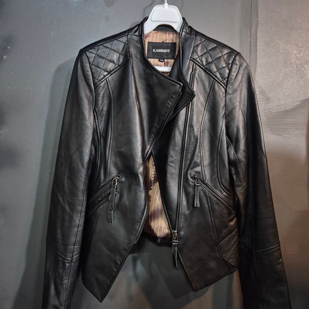 KASIBADY 여성 퀼팅 양가죽 자켓 55