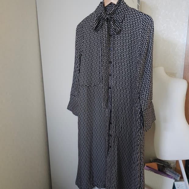 코스 타이 블라우스형 롱원피스