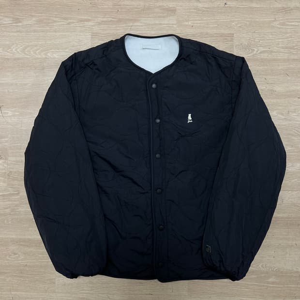 예일 신슐레이트 리버시블 퀼팅 후리스 자켓 [블랙/화이트] M/95