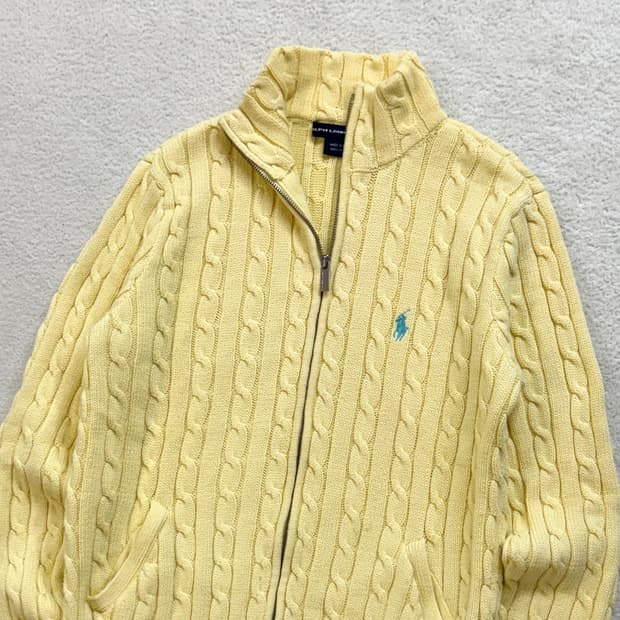 폴로 레몬 꽈배기 집업