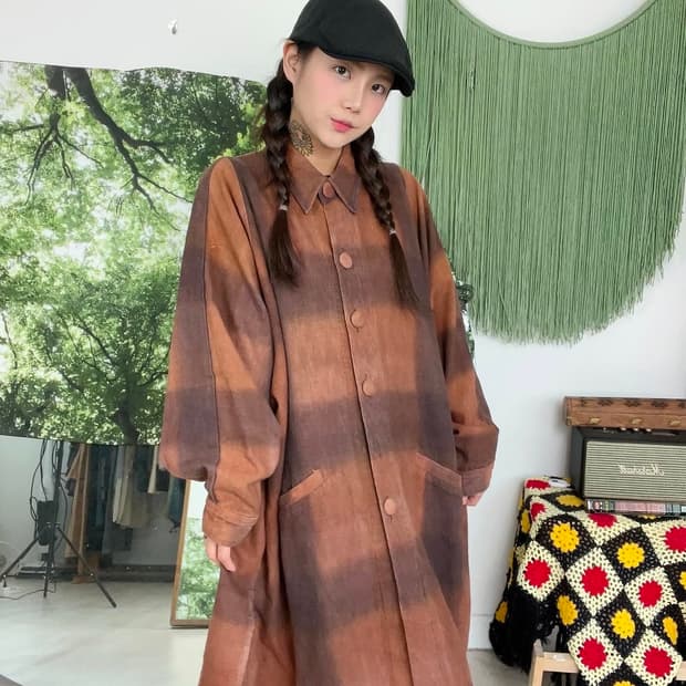 빈티지 할메카지 셔츠 원피스 