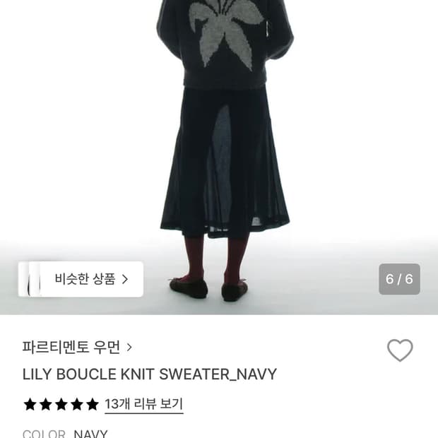 파르티멘토 우먼 LILY BOUCLE KNIT SWEATER NAVY