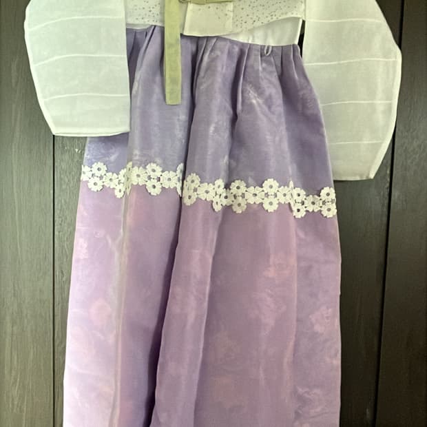 여아 연보라 한복