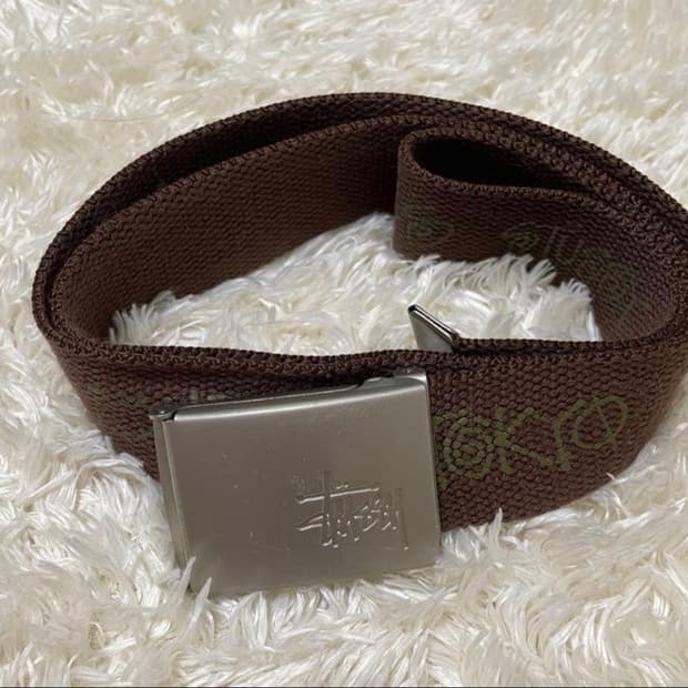 스투시 인터내셔널 로고 자카드 웹 벨트