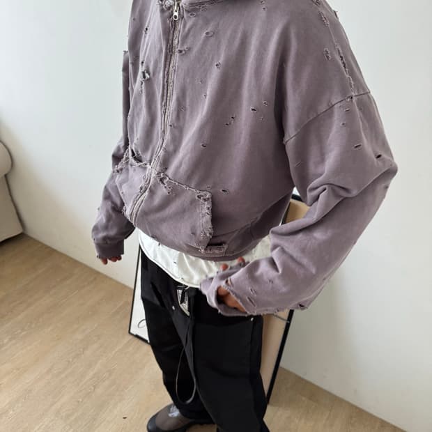 빈티지 후드집업