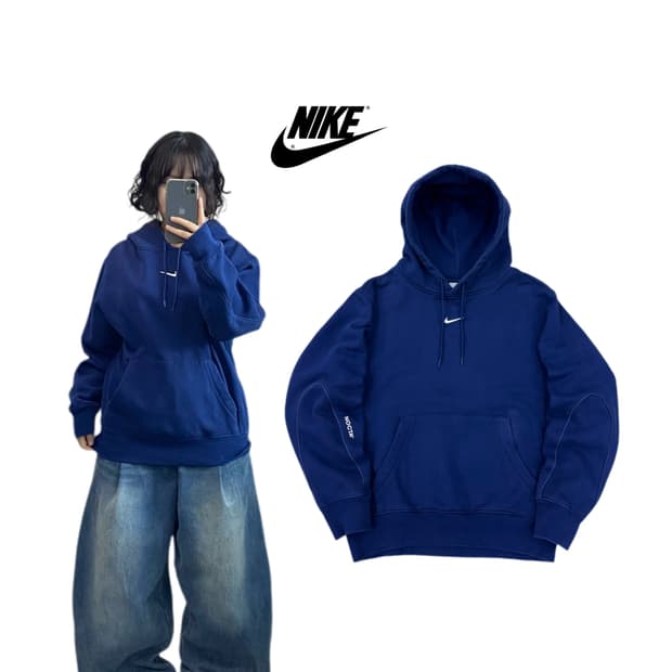 나이키 X 녹타 에센셜 후드티 네이비