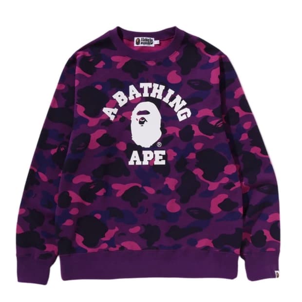 도쿄구매)베이프 26ss 카모컬리지 맨투맨 bape 아캄 미스치프 스투시
