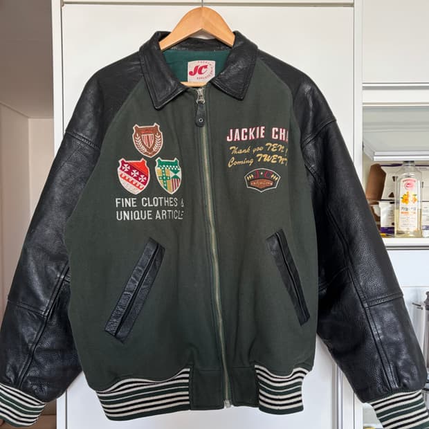 JAKIE FINE CLOTHES 레더 바시티