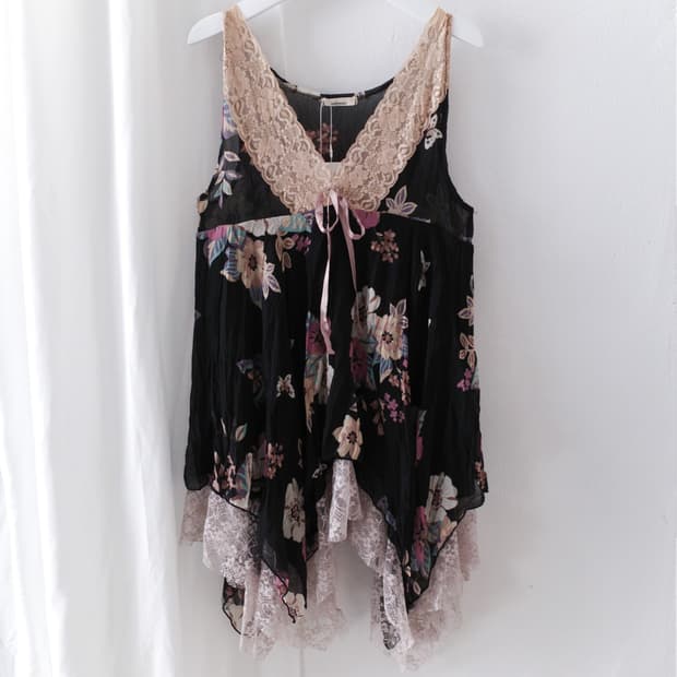 flower lace long sleeveless