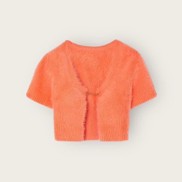 36/ 자크뮈스 네브 크롭 앙고라 가디건(새상품)