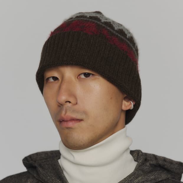 아모멘토 자카드 비니 삽니다