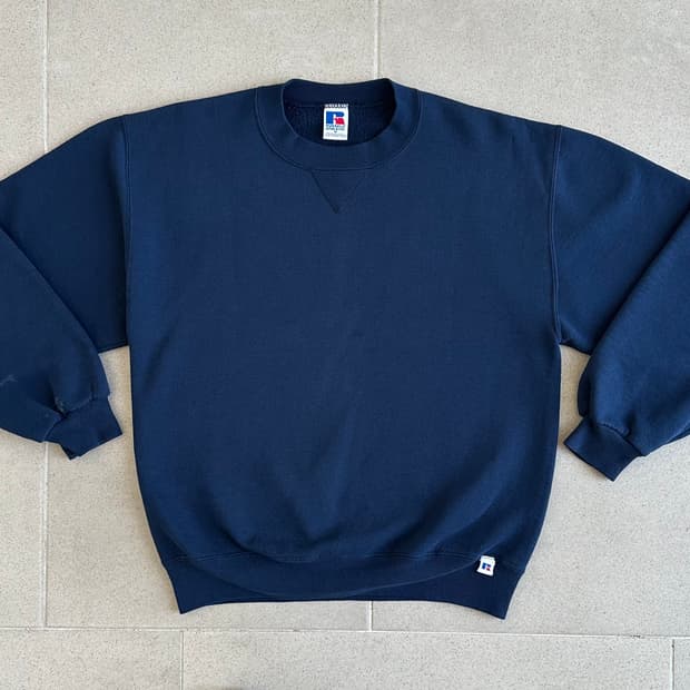90s 빈티지 러셀 스웻셔츠 네이비 M USA