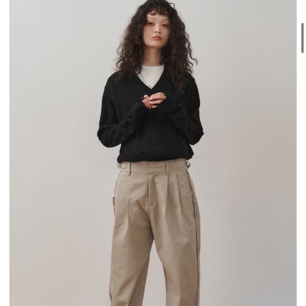 DESTROYED TROUSERS, BEIGE