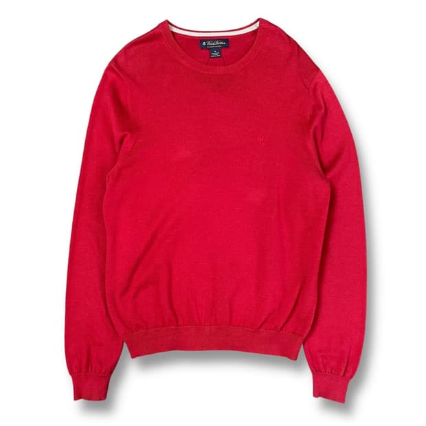 브룩스브라더스 레드 코튼 니트 M