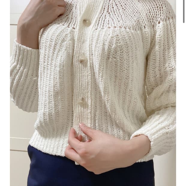 시에 네트 니트 가디건 네이비 새상품