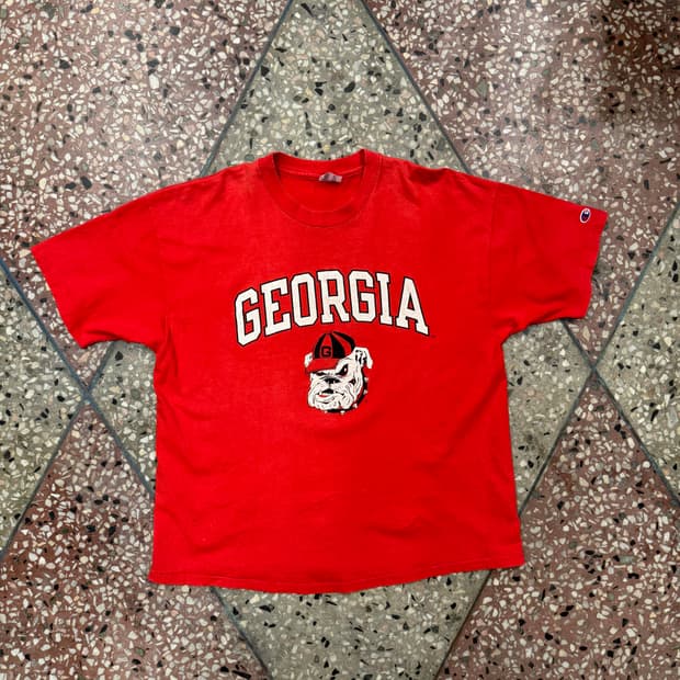 90s 챔피온 Georgia 불독 티셔츠 (2XL)