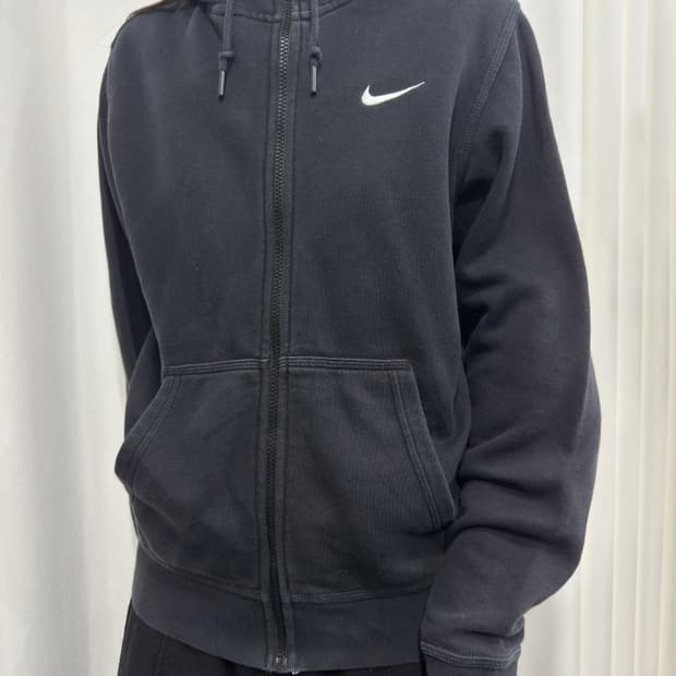 nike logo hood zipup
