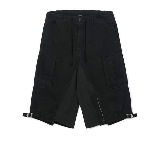 UPSIDE-DOWN CARGO SHORTS - BLACK