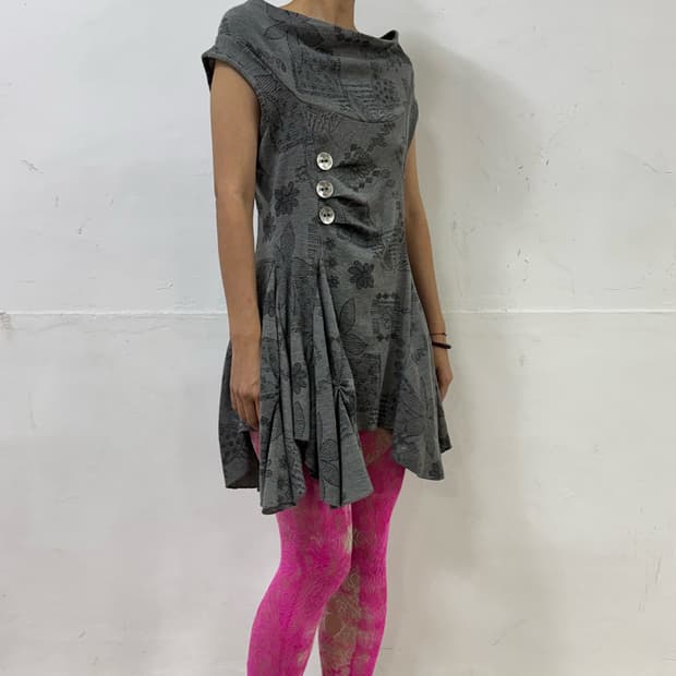 Izabel london 보헤미안 코티지코어 플로럴 미니 드레스