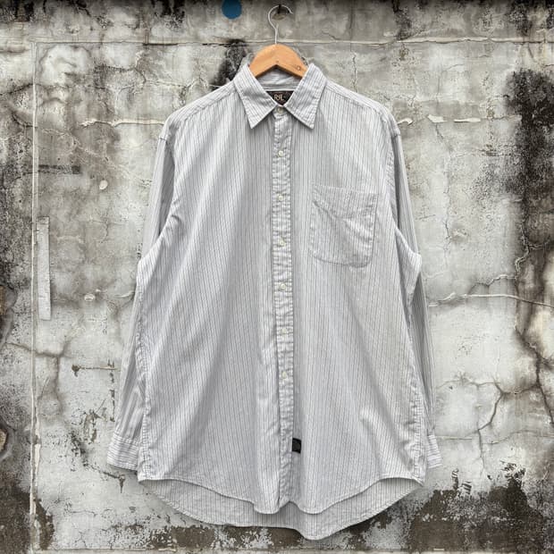 RRL 90s 폴로 더블알엘 스트라이프 셔츠