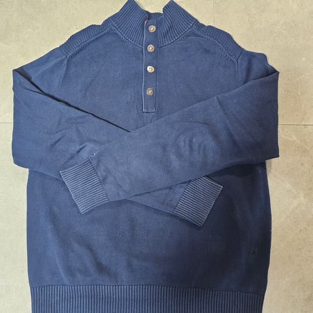 타미힐피거 헨리넥 버튼 니트 XL