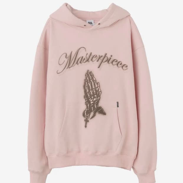 스컬프터 Praying Hoodie Pale Pink 핑크 후드티