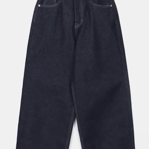 논페이드 와이드 생지 데님