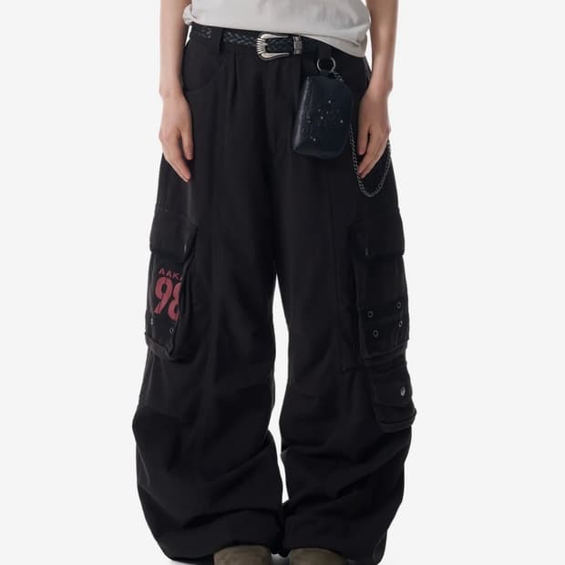 아캄 1사이즈 98 Knee Pin-Tuck Contrast Cargo 