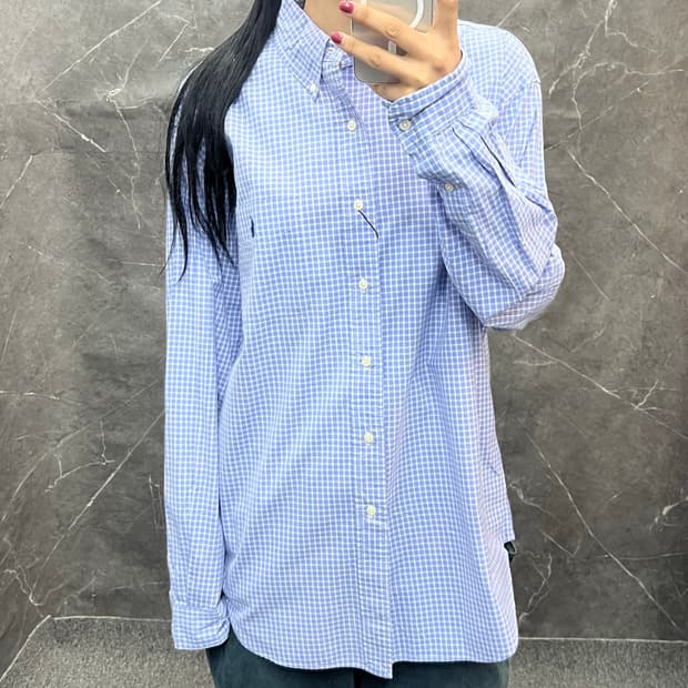 폴로 체크 긴팔 셔츠 s320
