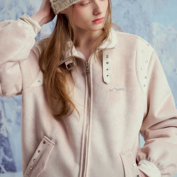 드라이로즈 SUEDE STUDDED JK (PINK)